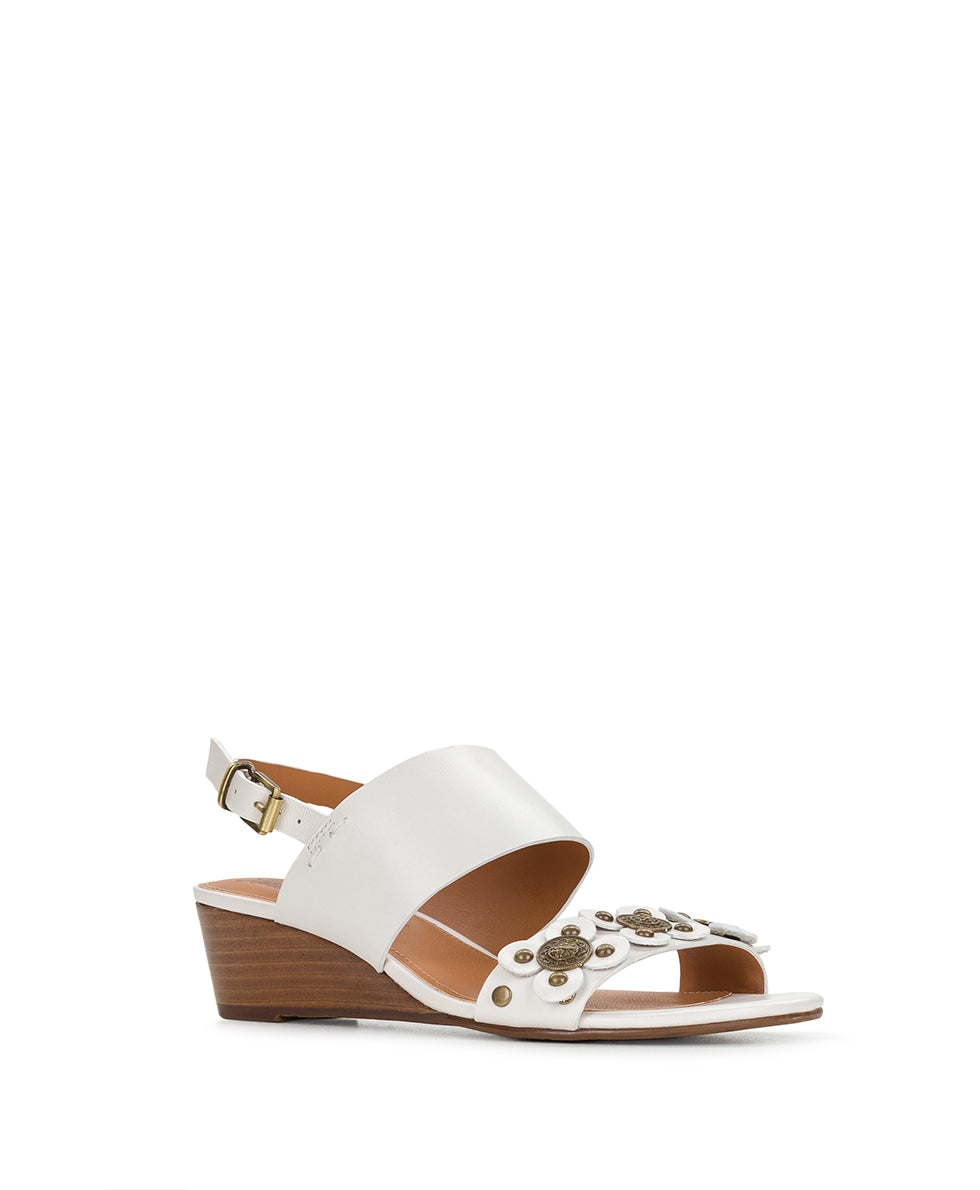 Female - Mirella Wedge - Floral Embellishment - Chalk White - by Patricia Nash - View 1 of 6