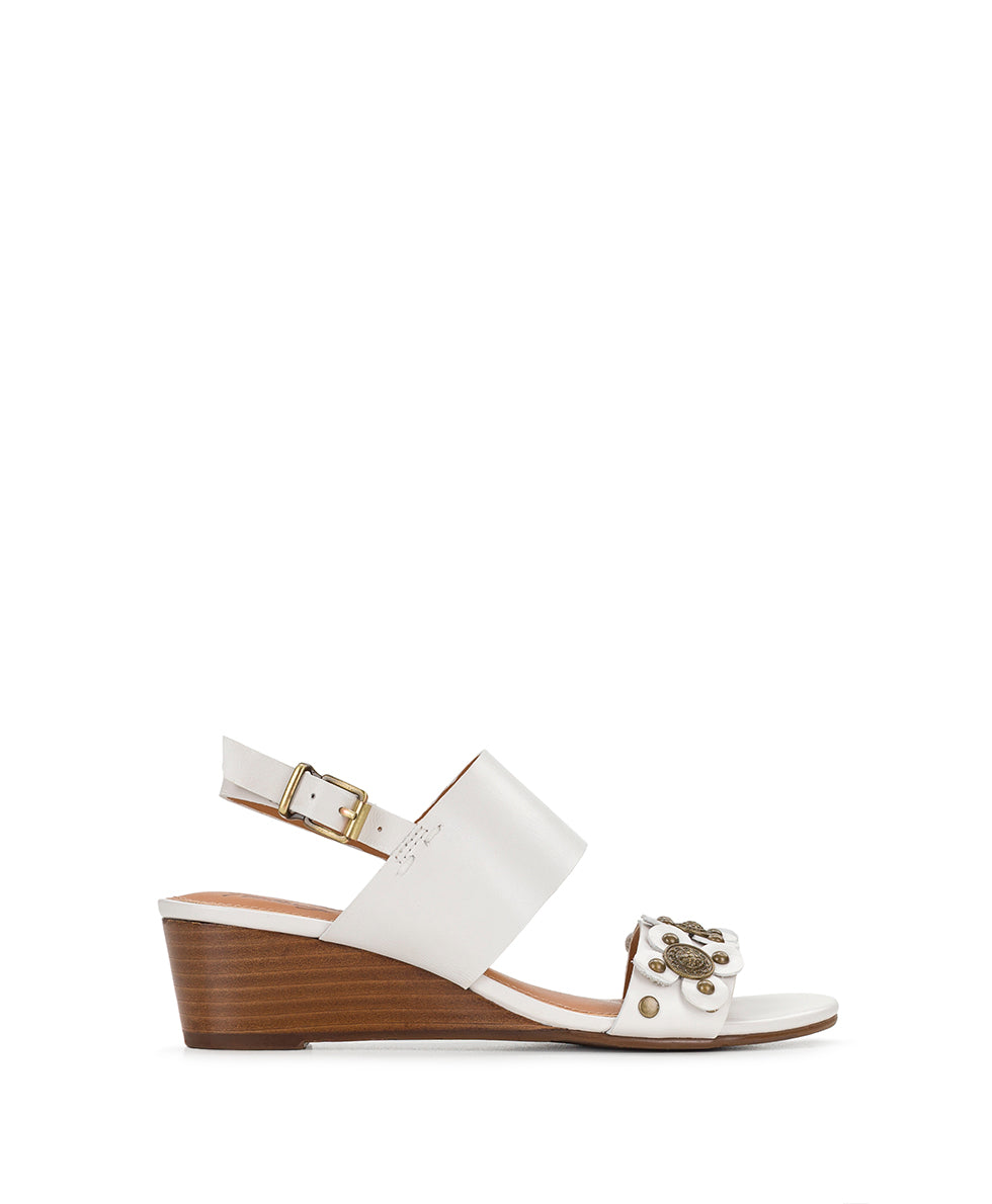 Female - Mirella Wedge - Floral Embellishment - Chalk White - by Patricia Nash - View 2 of 6