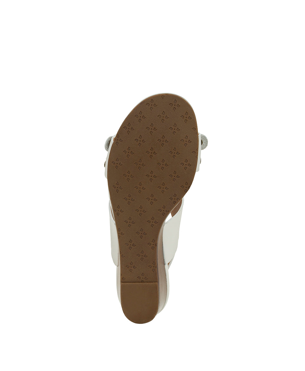 Mirella Wedge - Floral Embellishment - Chalk White – Patricia Nash