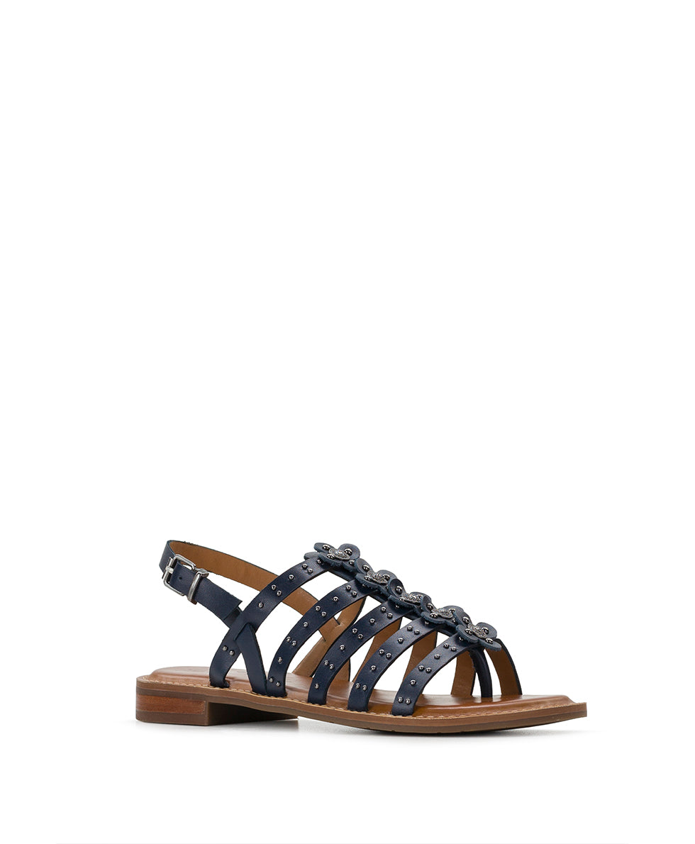 Female - Erba Sandals - Studded - Denim Blue - by Patricia Nash - View 1 of 6