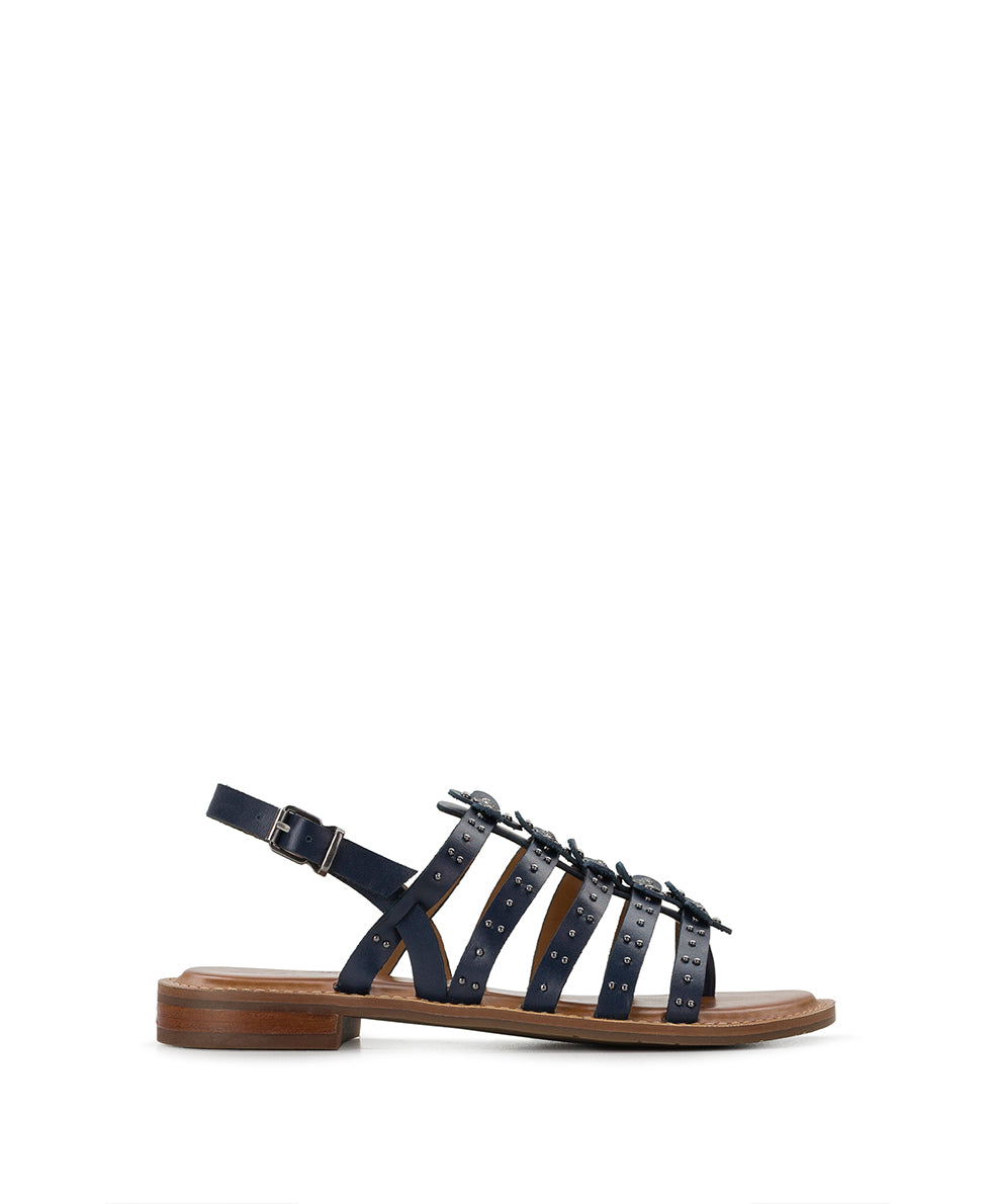 Female - Erba Sandals - Studded - Denim Blue - by Patricia Nash - View 2 of 6