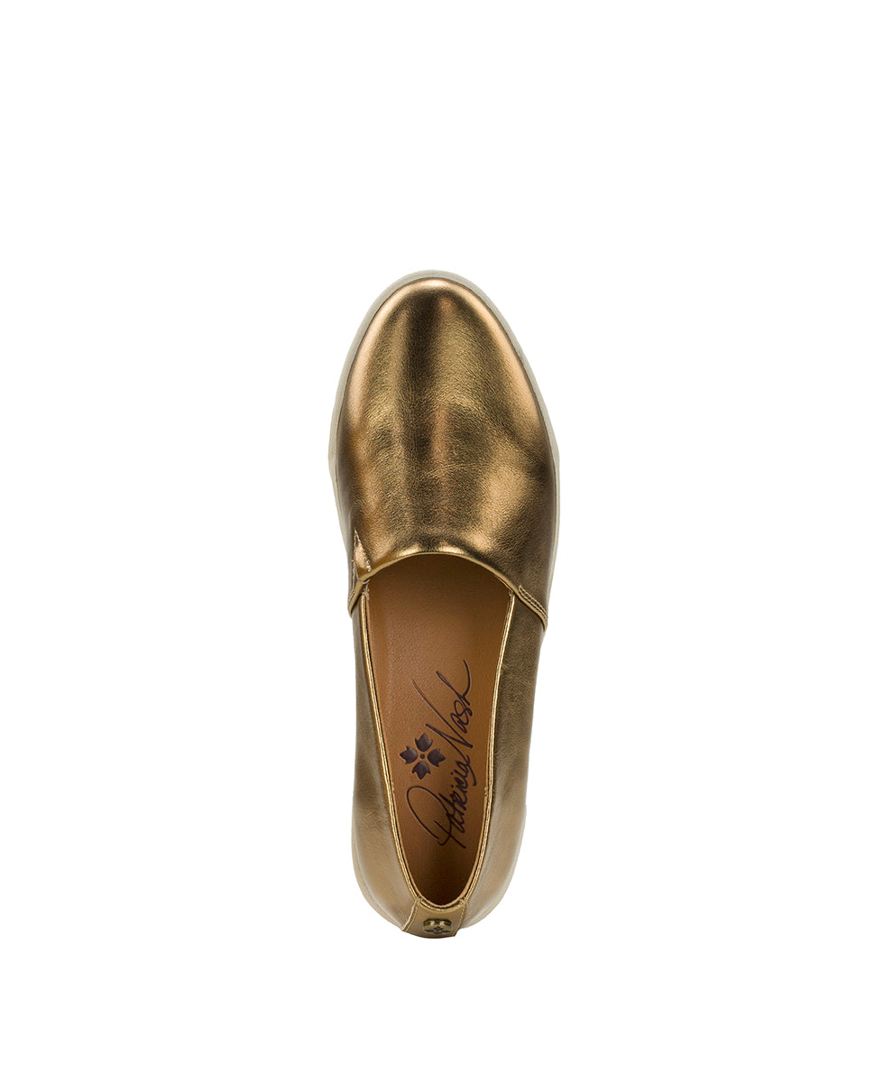 Female - Lola Sneaker | Antique Gold - by Patricia Nash - View 5 of 6