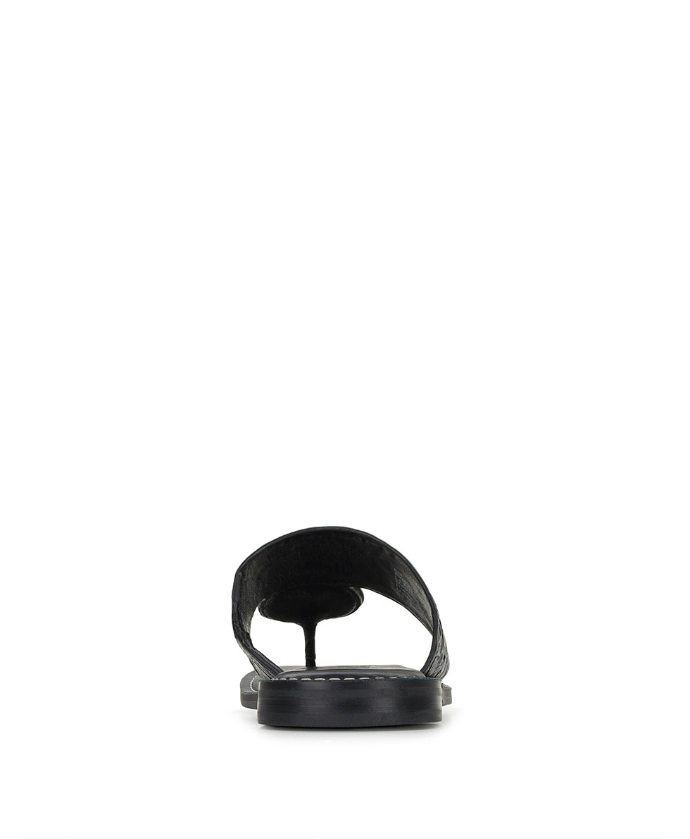 Female - Niki Compass Medallion Sandal - Brazilian Supple Tooled - Black - by Patricia Nash - View 4 of 6