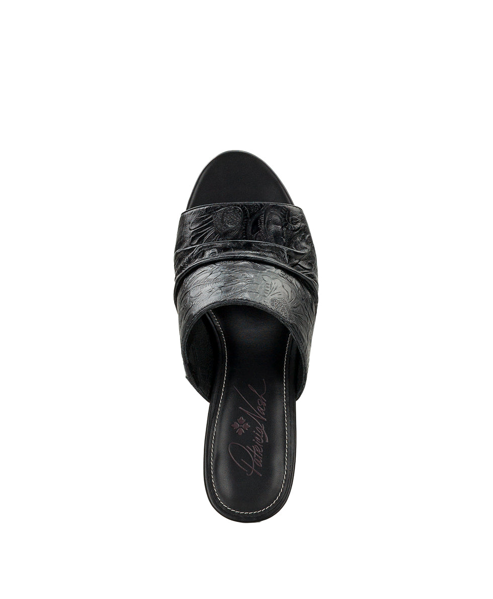 Female - Poema Sandal - Tooled - Black - by Patricia Nash - View 5 of 6