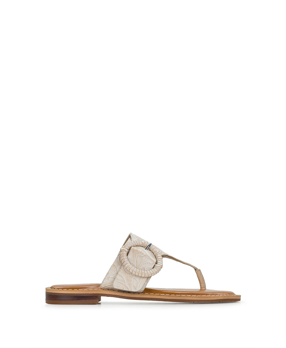 Female - Fulvia Sandal - Tooled - Chalk White - by Patricia Nash - View 2 of 6