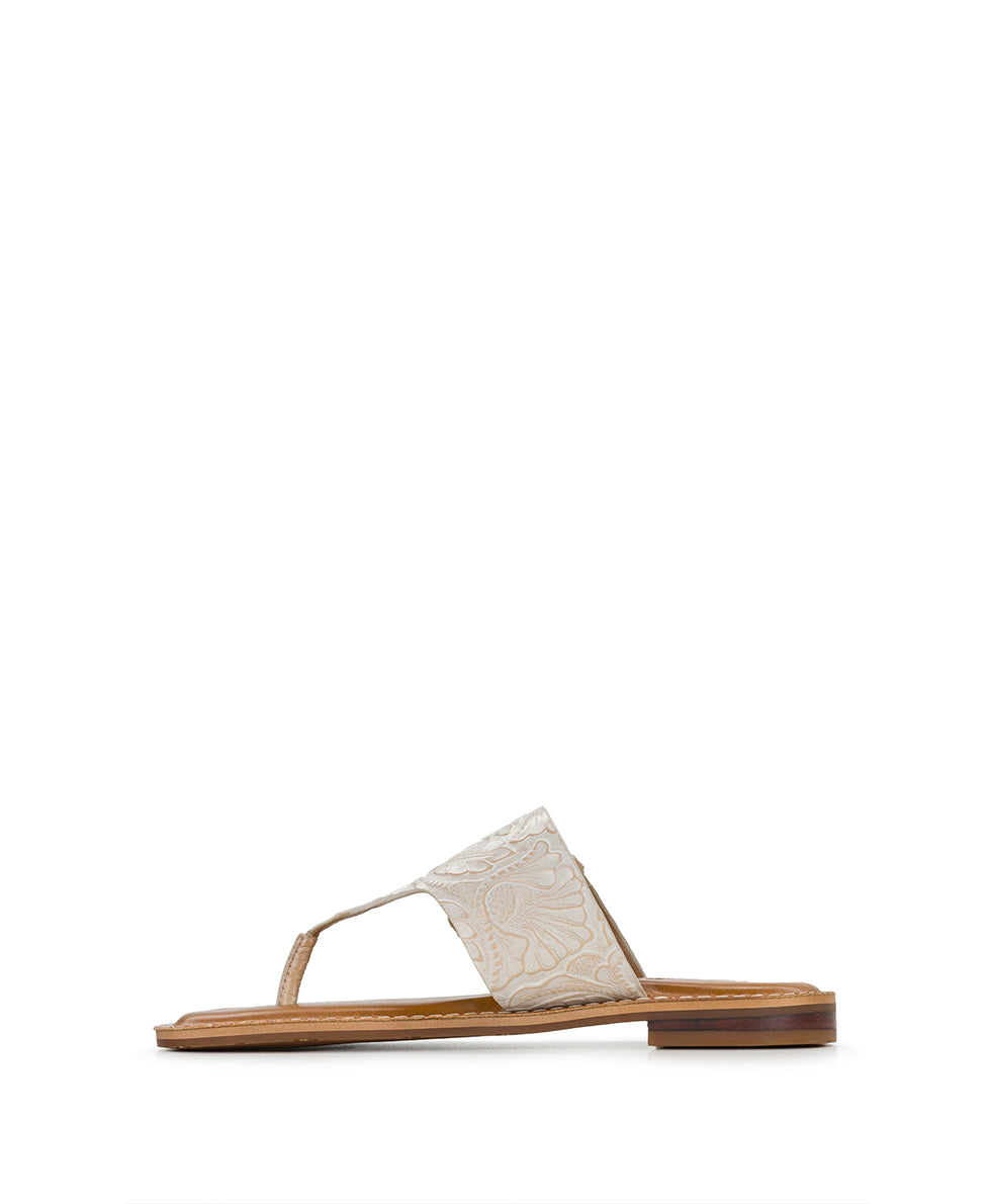 Female - Fulvia Sandal - Tooled - Chalk White - by Patricia Nash - View 3 of 6