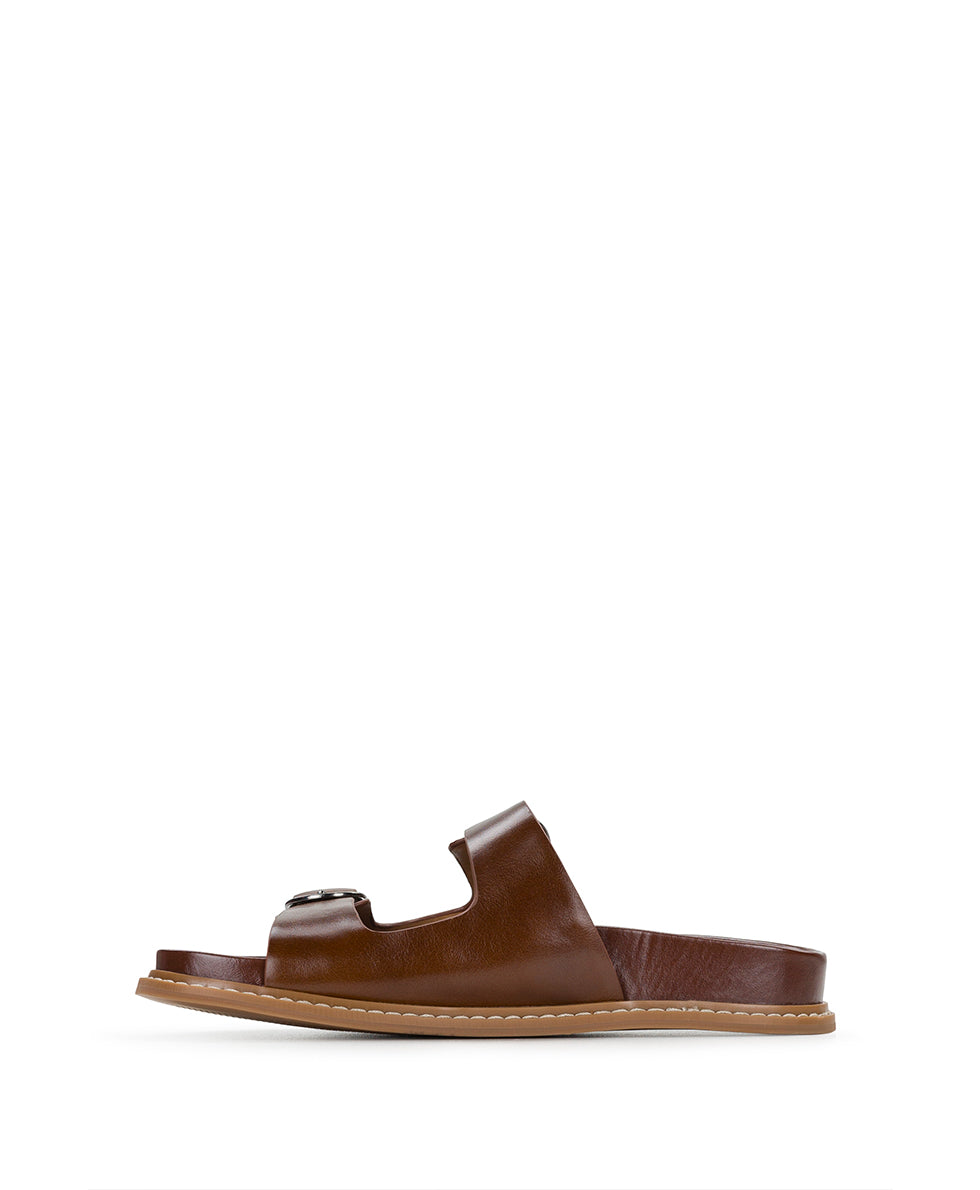 Female - Noa Flat Sandal - Cognac - by Patricia Nash - View 3 of 6
