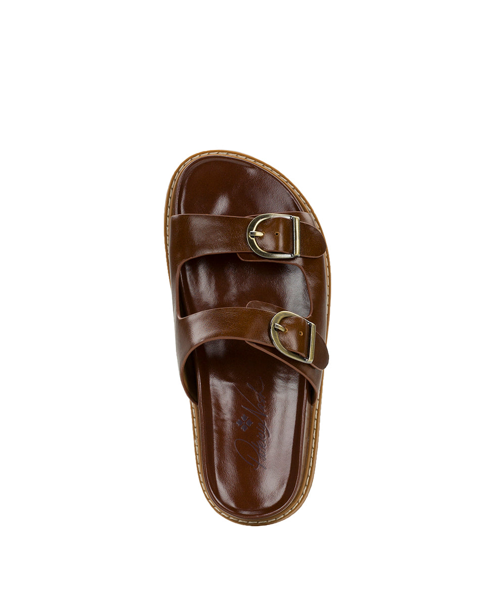 Female - Noa Flat Sandal - Cognac - by Patricia Nash - View 5 of 6