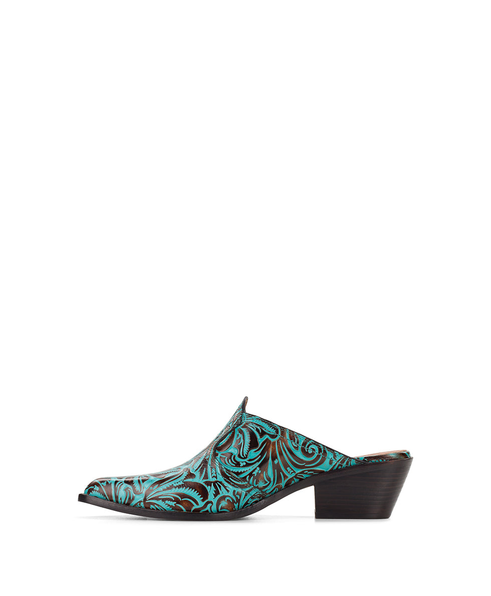 Female - Batista Mule | Turquoise - by Patricia Nash - View 3 of 6