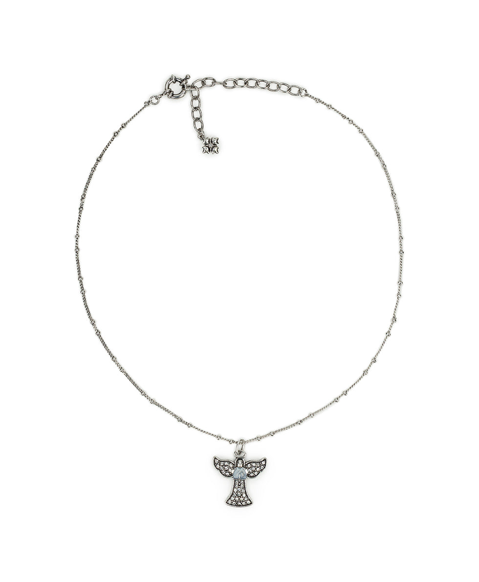 Female - Angel Necklace - Holiday Memories Collection - silver ox - by Patricia Nash - View 2 of 8