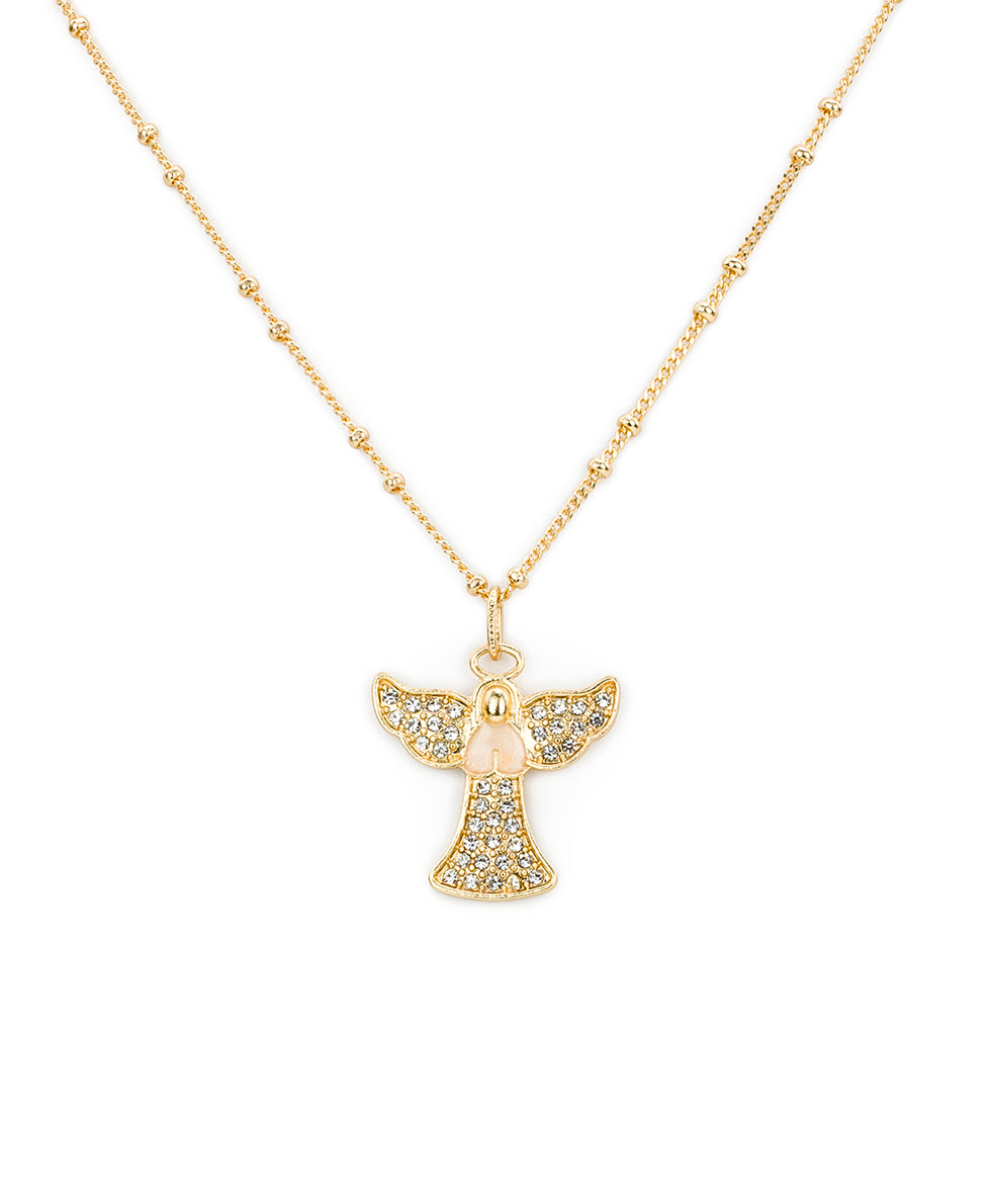 Female - Angel Necklace - Holiday Memories Collection - silver ox - by Patricia Nash - View 4 of 8