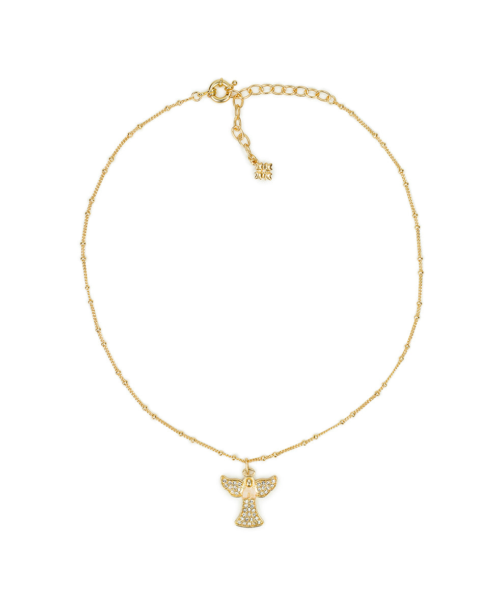 Female - Angel Necklace - Holiday Memories Collection - silver ox - by Patricia Nash - View 5 of 8
