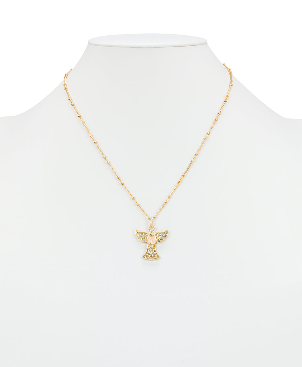 Female - Angel Necklace - Holiday Memories Collection - silver ox - by Patricia Nash - View 6 of 8