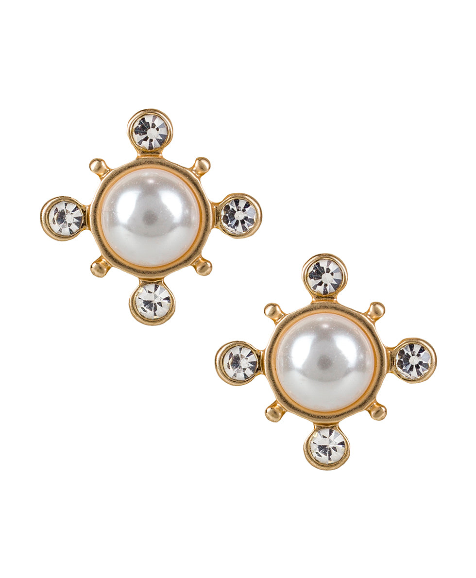 Pearl and Gold Post Earrings | Anthropologie Singapore - Women's Clothing,  Accessories & Home