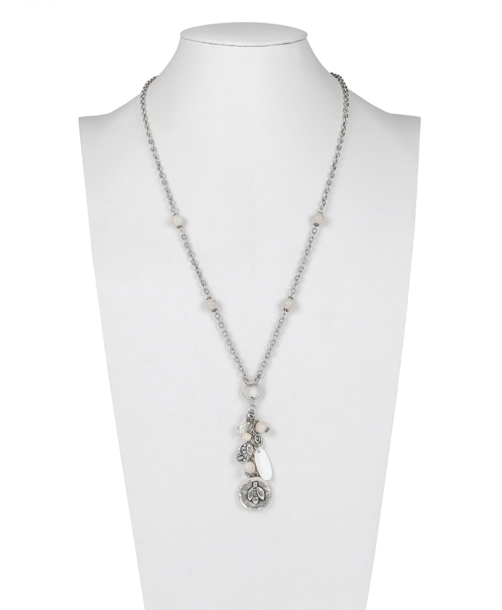 Multi Charm Pendant Necklace - White Hot - silver ox - by Patricia Nash - View 3 of 3