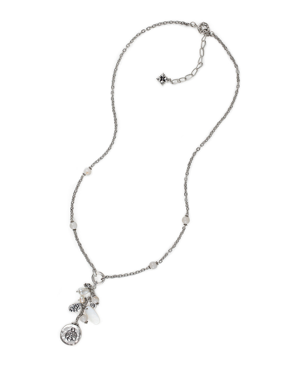 Multi Charm Pendant Necklace - White Hot - silver ox - by Patricia Nash - View 2 of 3