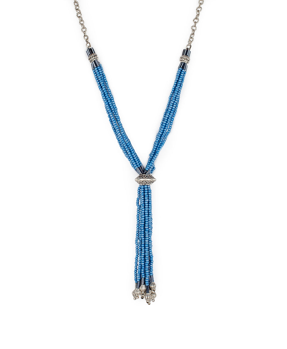 Tassel Beaded Necklace - Boho Beaded