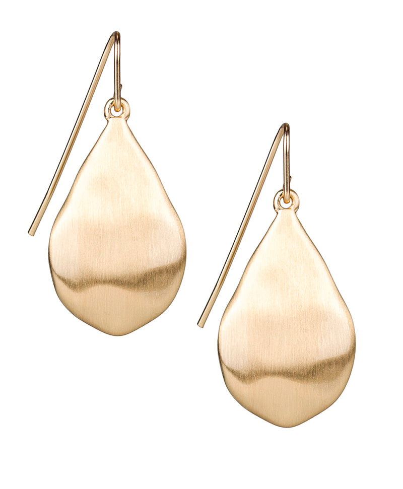 Tear Drop Earrings - Gilded Metal