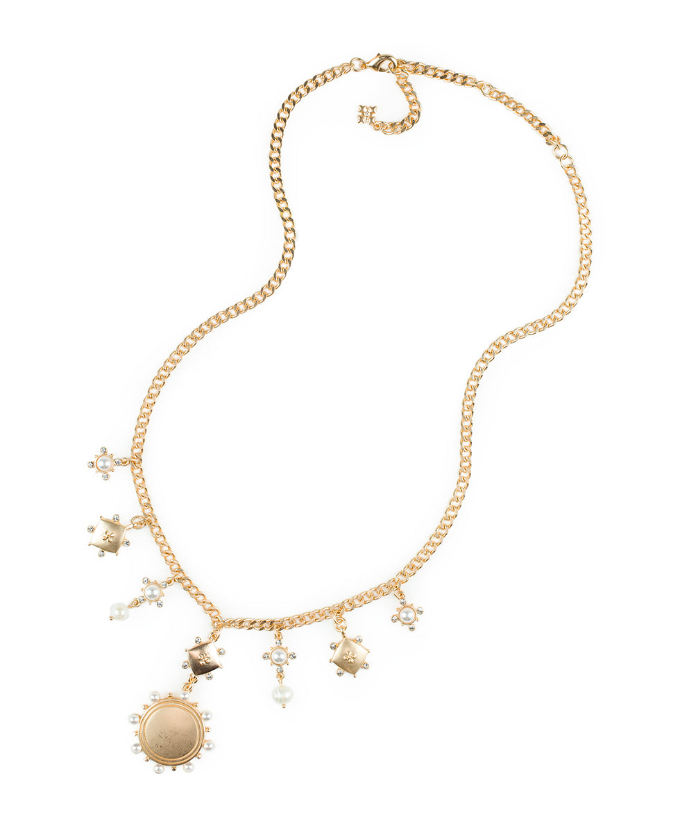 Multi Charm Pearl Necklace - Byzantine – Patricia Nash