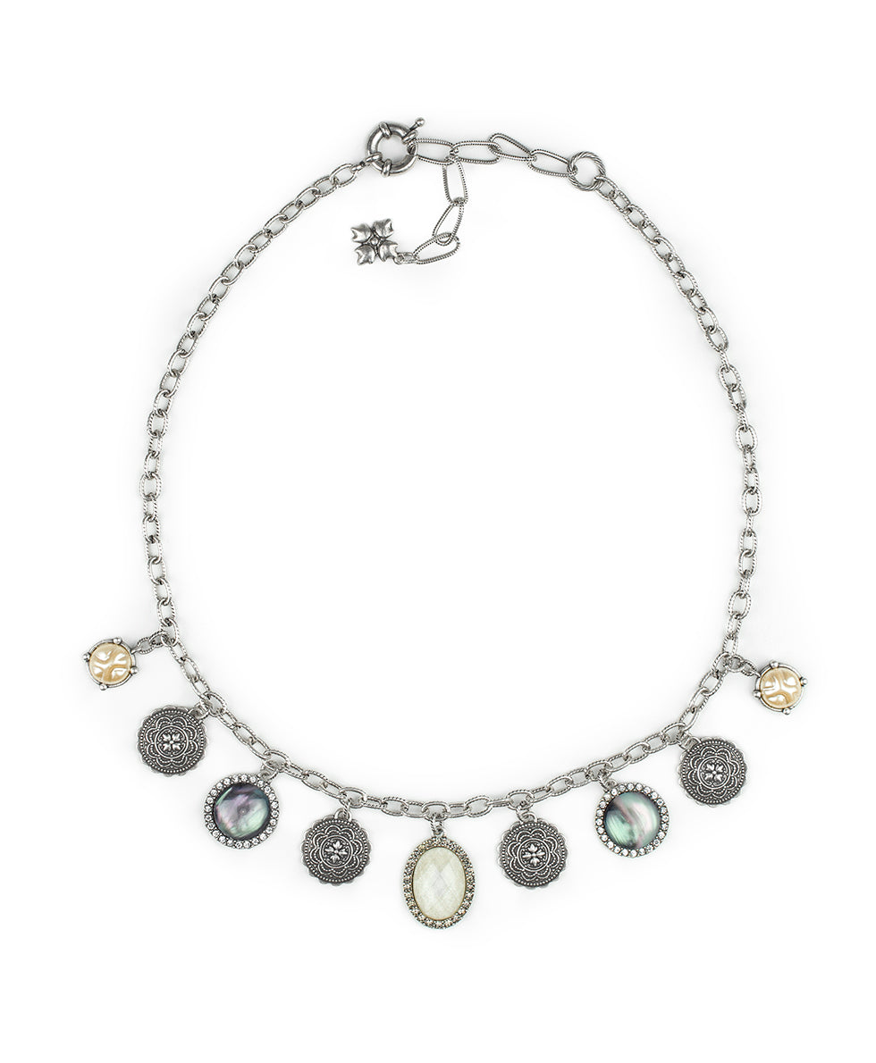 Multi Charm Short Necklace - Eclectic Stone – Patricia Nash