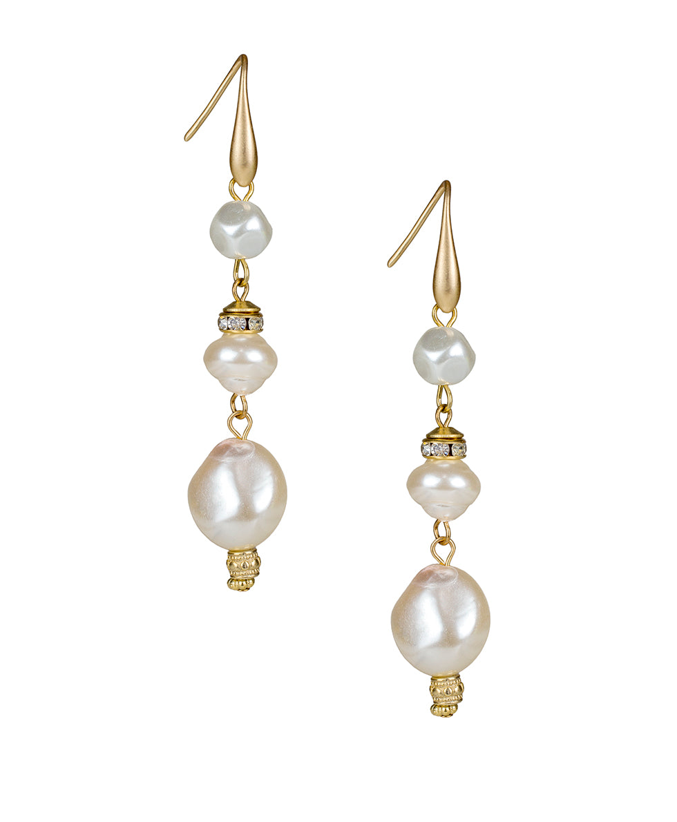 Drop Pearl Earrings - Pearl – Patricia Nash