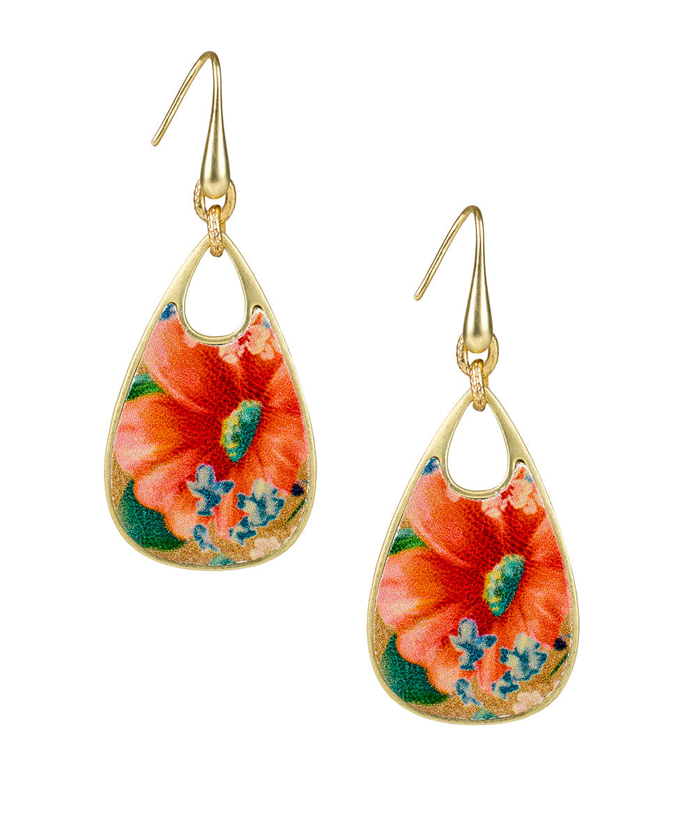 Mella Tear Drop Earrings - Apricot Blossoms – Patricia Nash