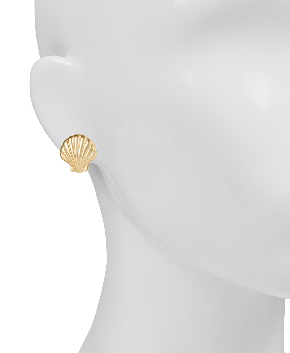 Post Earrings - Seashore - egyptian gold - by Patricia Nash - View 2 of 2