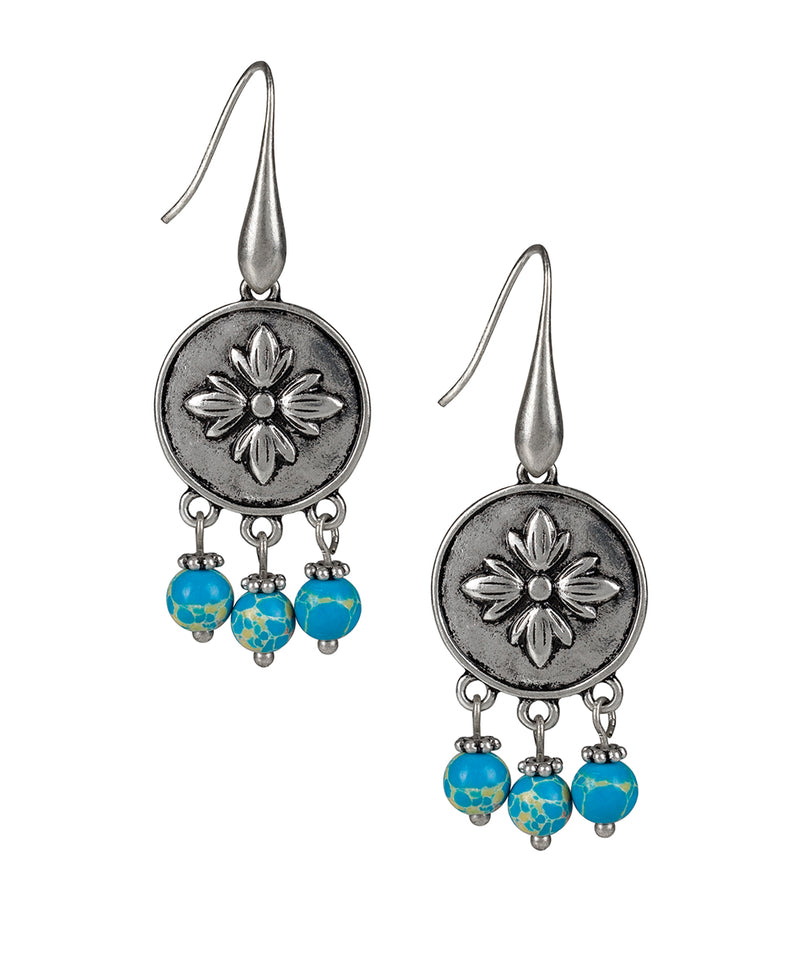 Floret with Bead Drop Earrings - Not So Basics
