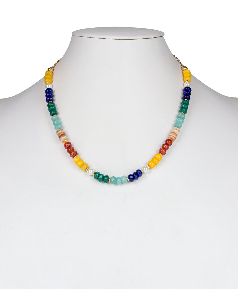Female - Bead Pendant Necklace - Filigree and Flutter - matte gold - by Patricia Nash - View 4 of 4