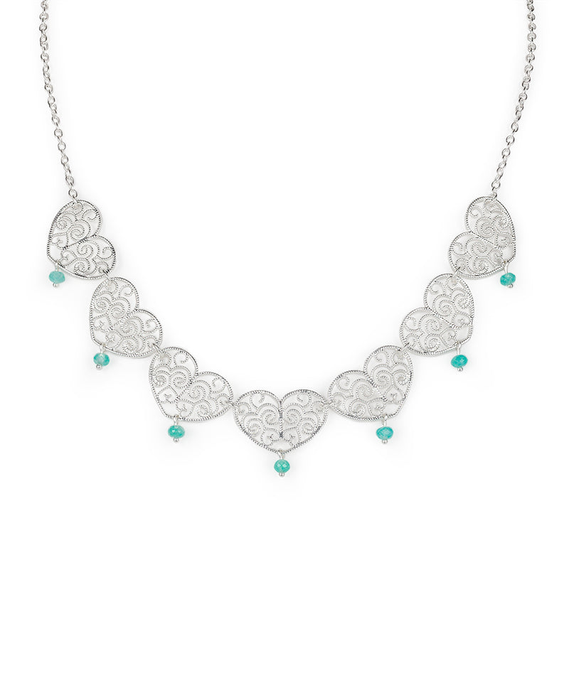 Heart Statement Collar Necklace - Filigree and Flutter