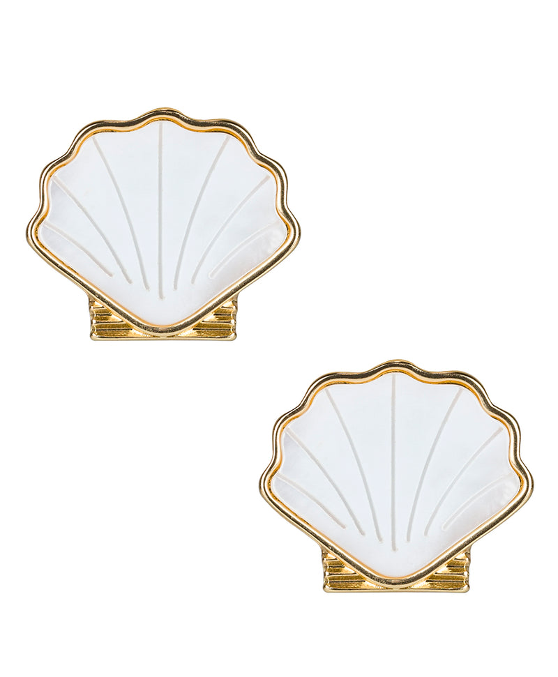 Shell Stud Earrings - Scallop Seashore