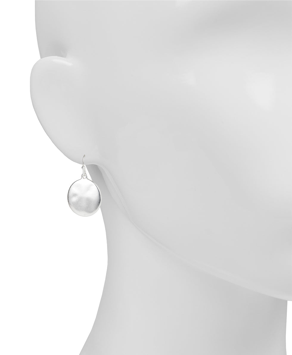 Female - Disc Drop Earrings - Coin Bead - matte gold - by Patricia Nash - View 4 of 7