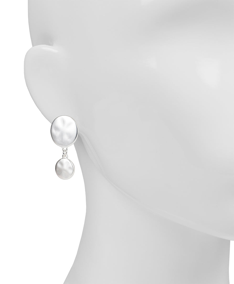 Female - Double Drop Earrings - Coin Bead - matte gold - by Patricia Nash - View 4 of 7