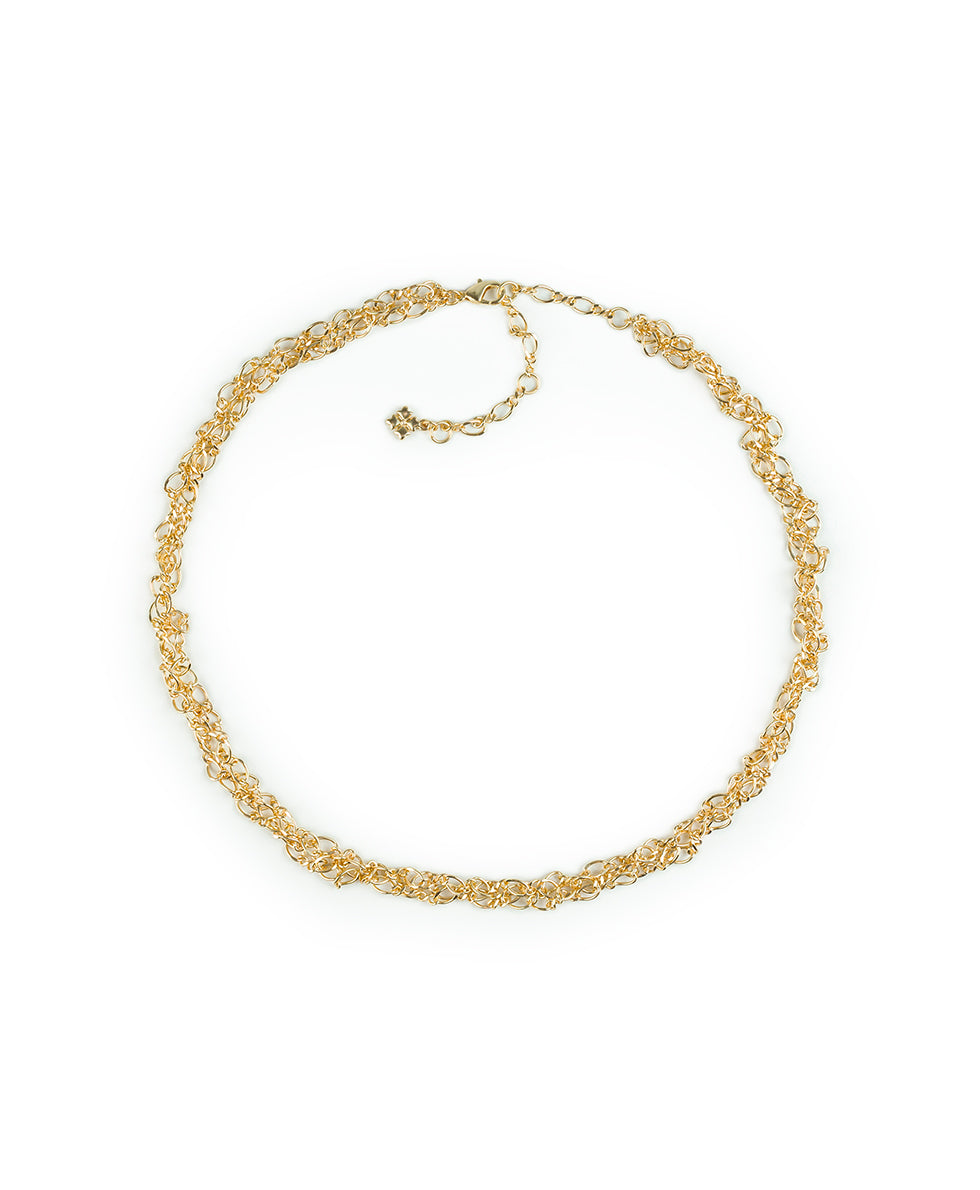 Female - Lacey Necklace - Rope Ring - matte gold - by Patricia Nash - View 1 of 3