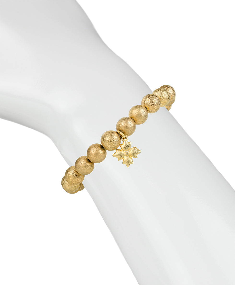 Female - Textured Bead Bracelet - Not So Basics - egyptian gold - by Patricia Nash - View 3 of 4