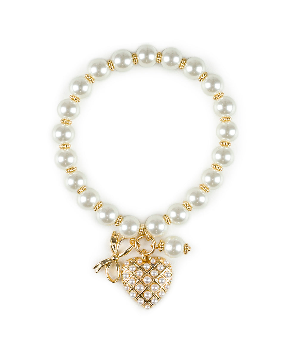 Female - Charm Stretch Bracelet - Gift Wrapped - matte gold - by Patricia Nash - View 1 of 3