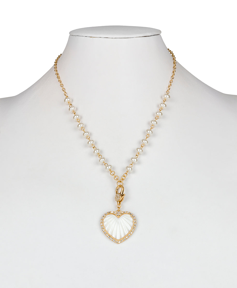 Removable Heart Necklace - Lovely Stone