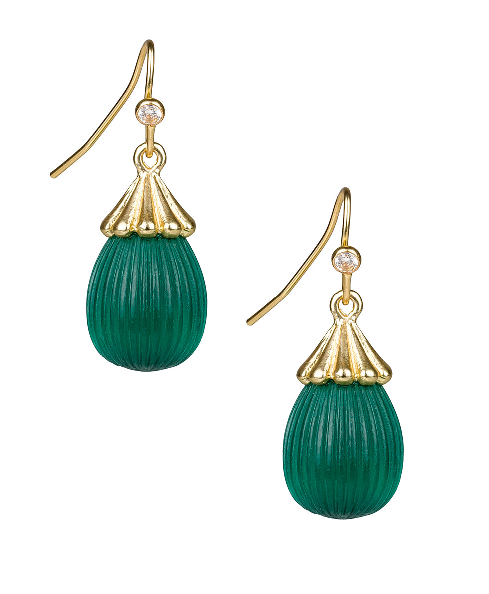 Female - Tear Drop Earrings - Resin - brushed silver - by Patricia Nash - View 3 of 6