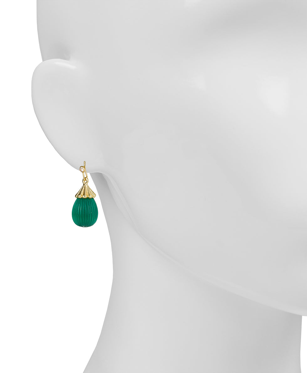 Female - Tear Drop Earrings - Resin - brushed silver - by Patricia Nash - View 4 of 6