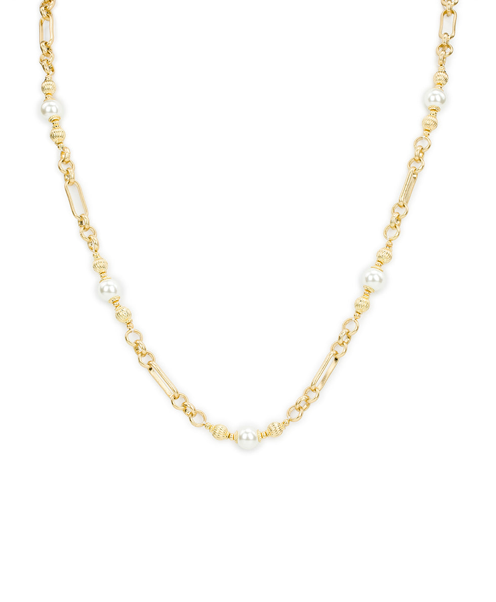 Female - Station Necklace - Holiday Charm Collection - worn gold - by Patricia Nash - View 1 of 3