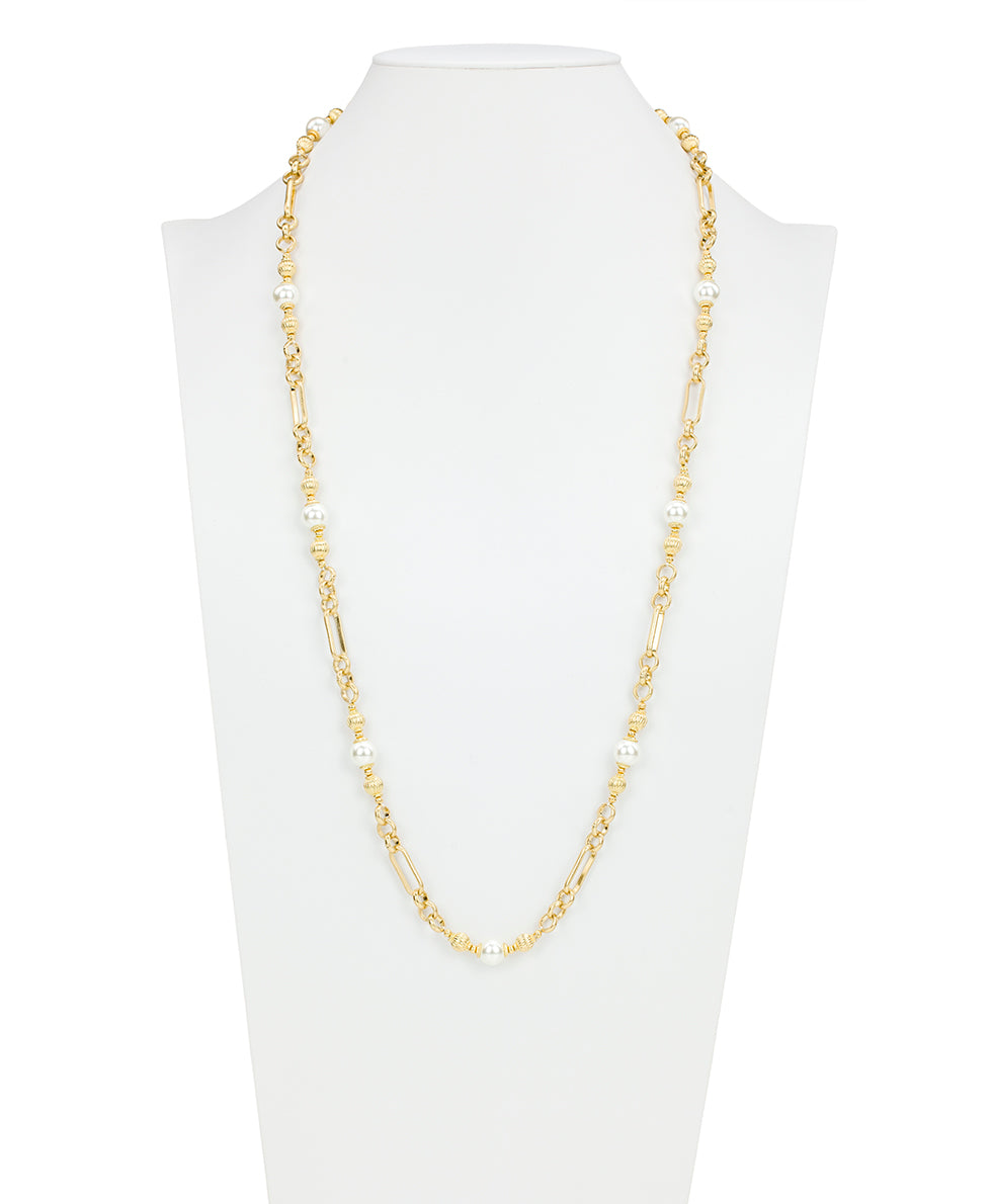 Female - Station Necklace - Holiday Charm Collection - worn gold - by Patricia Nash - View 3 of 3