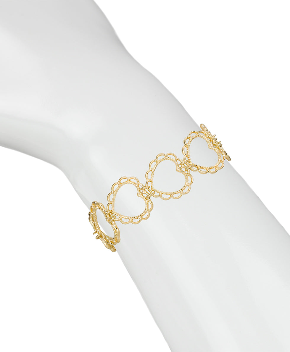 Female - Toggle Bracelet - Lovely Sparkle - worn gold - by Patricia Nash - View 2 of 2