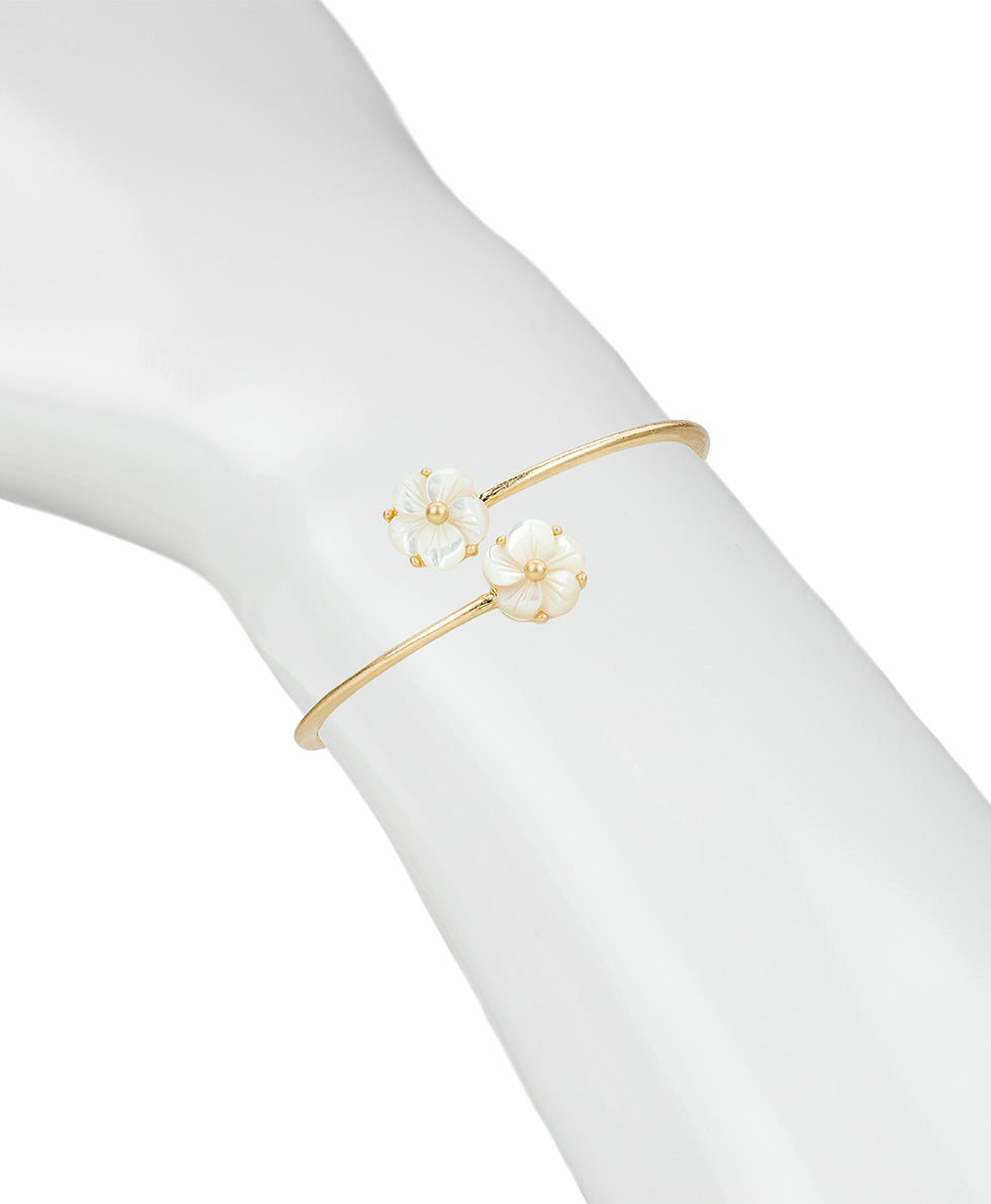 Female - Flower Cuff - Fruit Collection - worn gold - by Patricia Nash - View 3 of 3