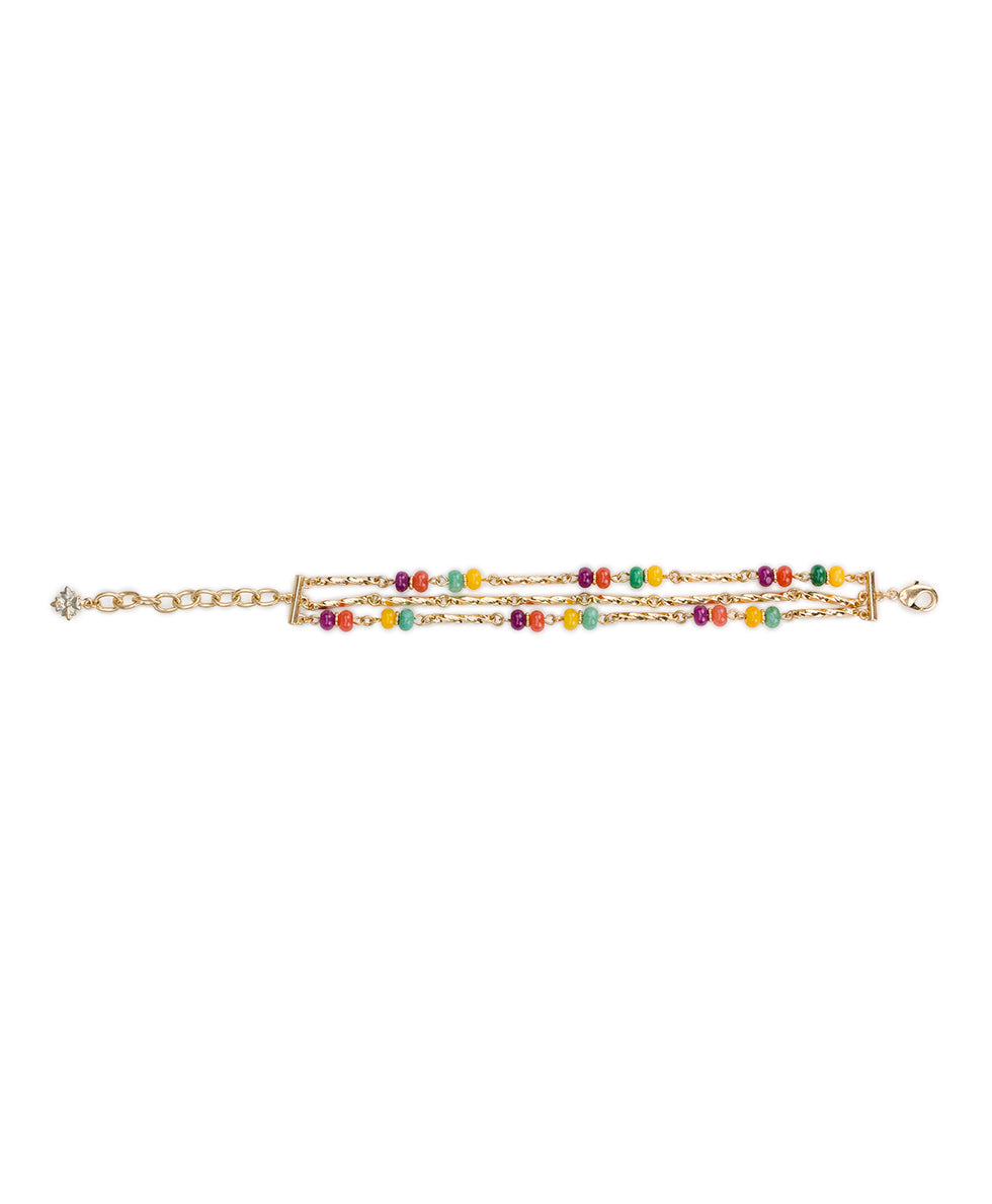 Female - Triple Strand Bracelet - Fruit Collection - worn gold - by Patricia Nash - View 1 of 2