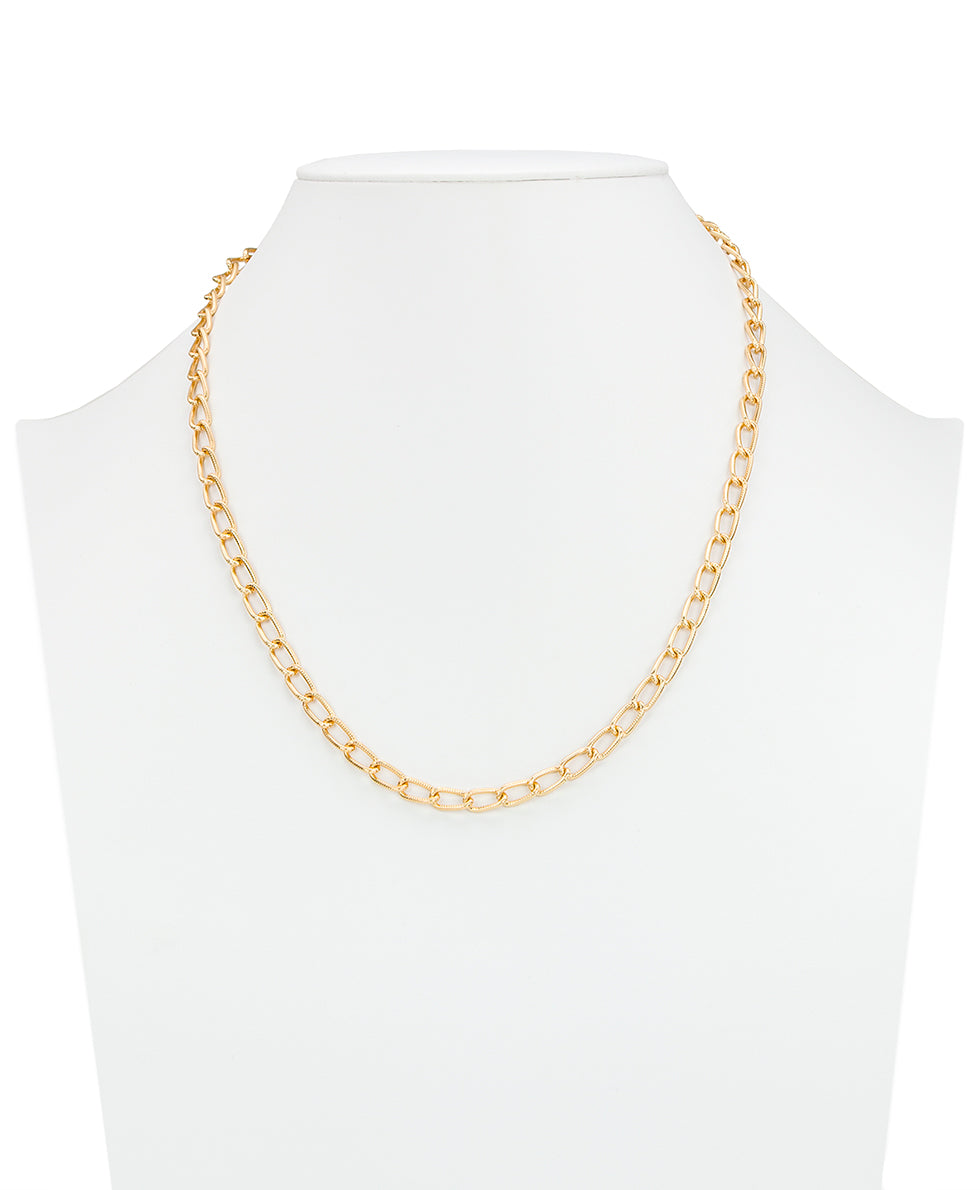 Female - Modular Necklace - Blue Ceramic Collection - worn gold - by Patricia Nash - View 5 of 5