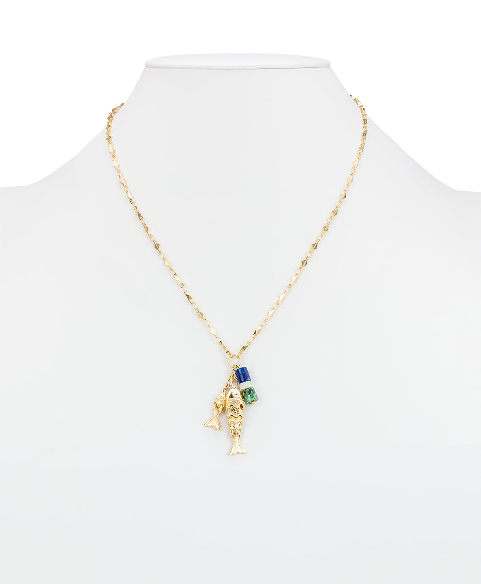 Female - Modular Necklace - Nautical Collection - worn gold - by Patricia Nash - View 5 of 5