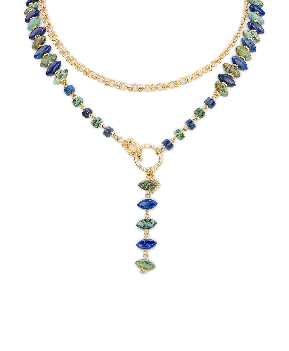 Female - Convertible Necklace - Nautical Collection - worn gold - by Patricia Nash - View 1 of 5