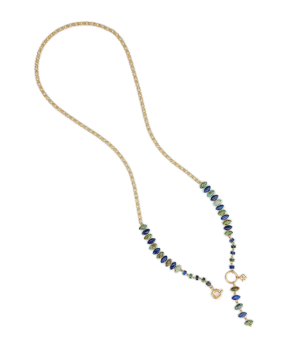 Female - Convertible Necklace - Nautical Collection - worn gold - by Patricia Nash - View 3 of 5