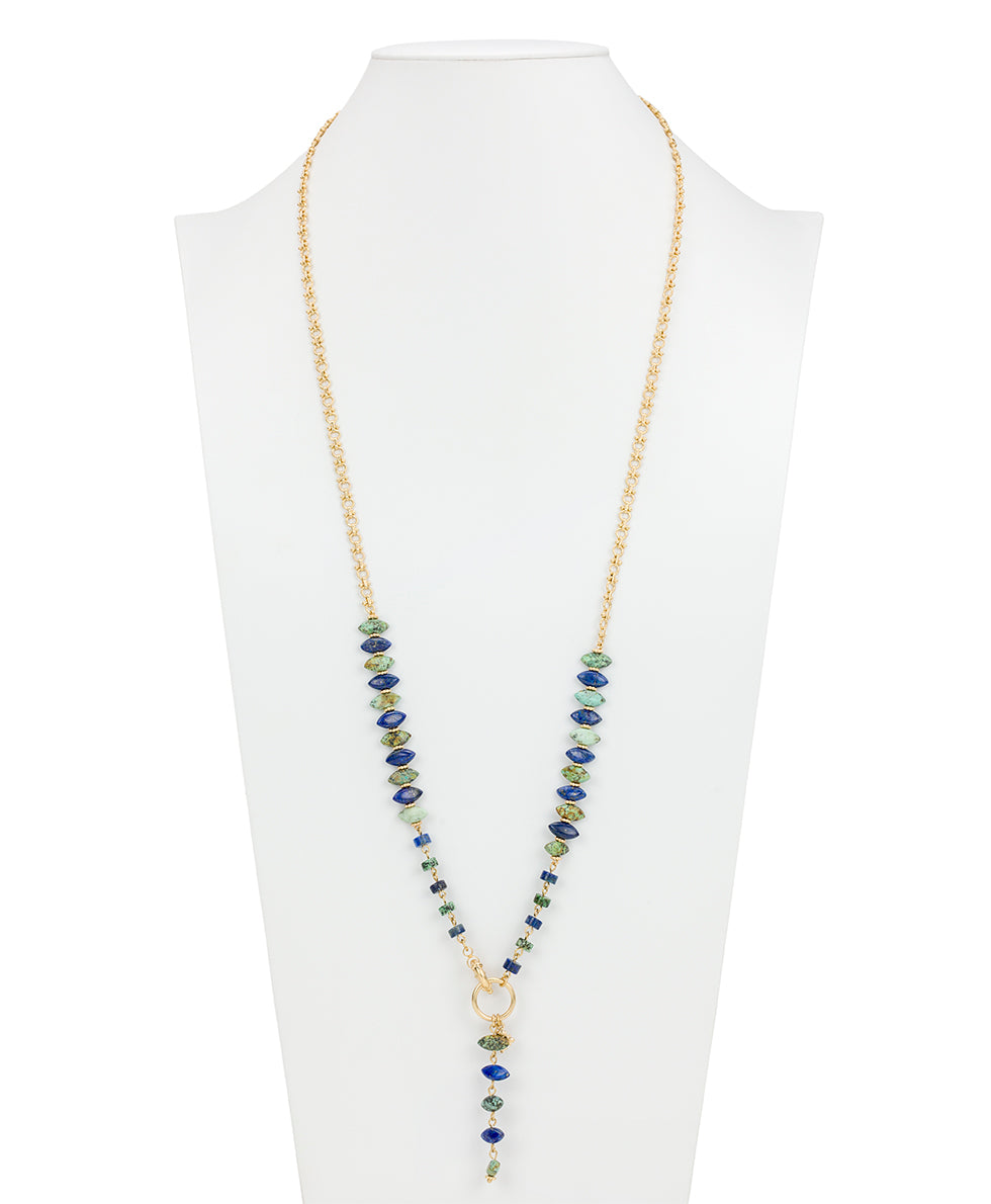 Female - Convertible Necklace - Nautical Collection - worn gold - by Patricia Nash - View 5 of 5