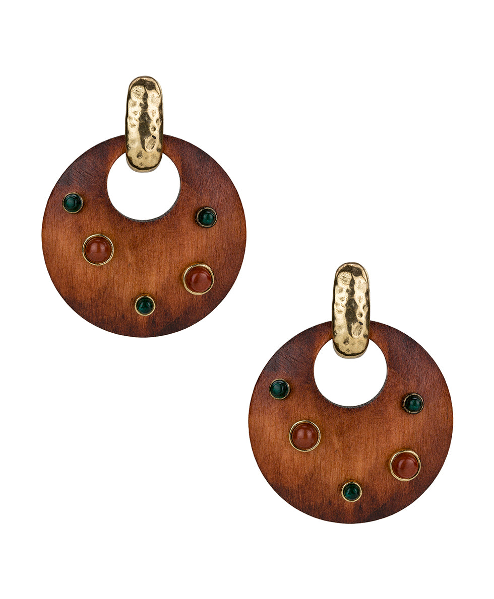 Female - Doorknocker Earrings | Tree of Life Collection | Antique Gold - antique gold - by Patricia Nash - View 1 of 2